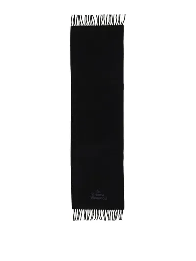 Vivienne Westwood Scarf With Logo In Black