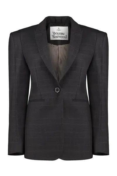 Vivienne Westwood Single-breasted Virgin Wool Jacket In Brown