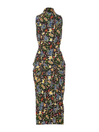 Vivienne Westwood Sleeveless Midi Dress In Black