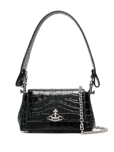 Vivienne Westwood Small Hazel Shoulder Bag In Black