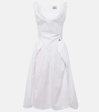 Vivienne Westwood Sunday Cotton Corset Dress In White