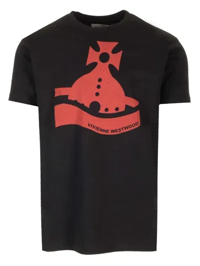 Vivienne Westwood Sunken Orb T-shirt In Black