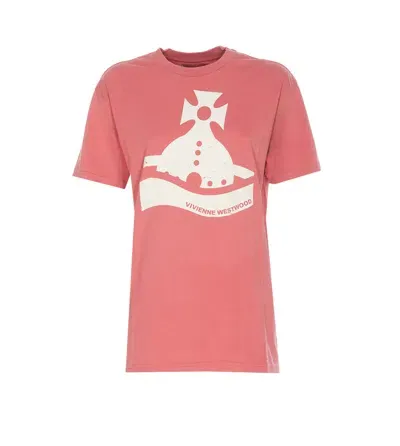 Vivienne Westwood Sunken Orb T-shrit In Nude & Neutrals