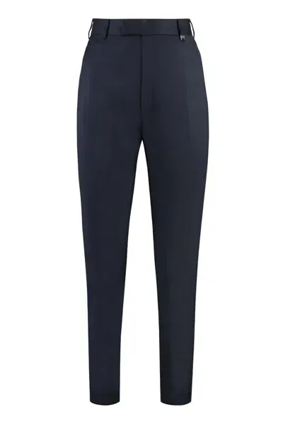 Vivienne Westwood Tapered Leg Gabardine Trousers In Blue