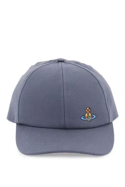 Vivienne Westwood Uni Colour Baseball Cap With Orb Embroidery In Multicolor