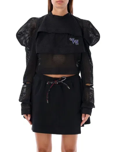 Vivienne Westwood Volant Mesh Top In Black