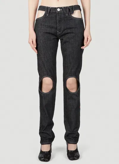 Vivienne Westwood Cut Out Jeans In Black