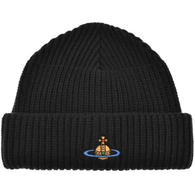 Vivienne Westwood Wool Knit Beanie Black