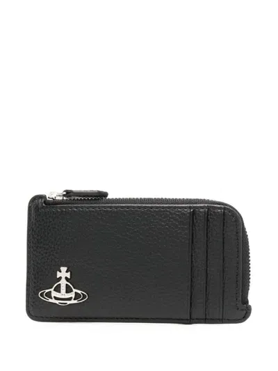 Vivienne Westwood Zipper Card Holder Accessories In Black