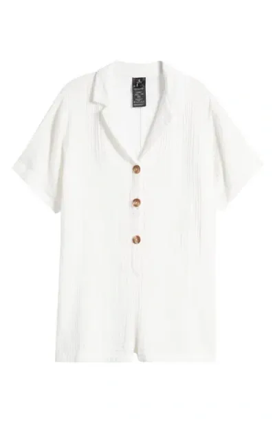 Volcom Easy Breezy Cover-up Romper In Star White