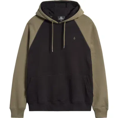 Volcom Homak Raglan Sleeve Hoodie In Winter Moss