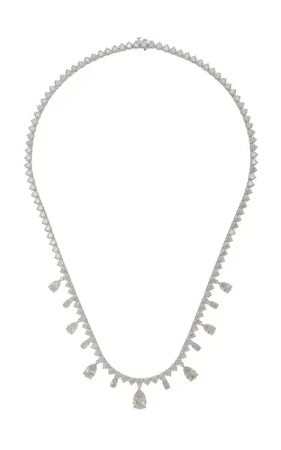 Vrai 14k White Gold Diamond Tennis Necklace