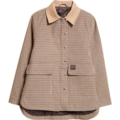 Wales Bonner Alto Check Chore Jacket In Beige/brown