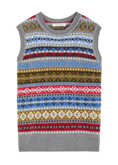 Wales Bonner Astral Intarsia Wool-blend Vest In Multicoloured 1