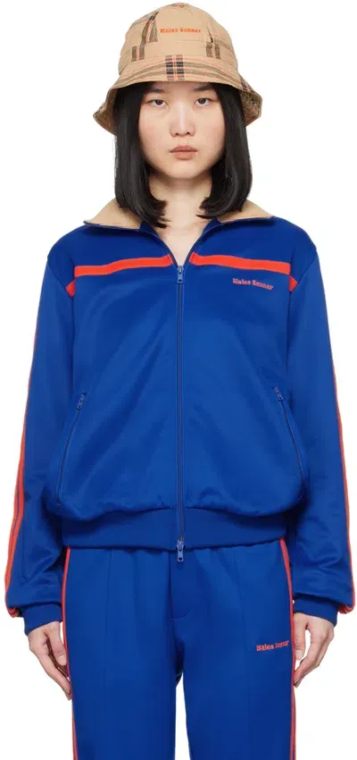 Wales Bonner Blue Adidas Originals Edition Stand Collar Track Jacket In Team Royal Blue