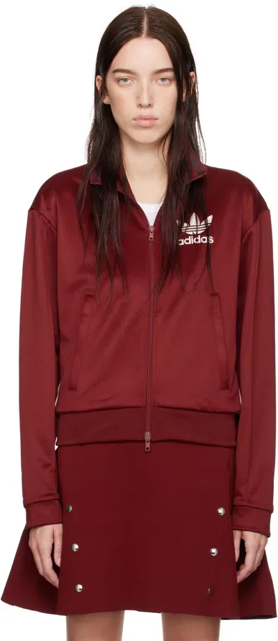 Wales Bonner Burgundy Adidas Originals Edition Jersey Track Jacket In Collegiate Burgundy