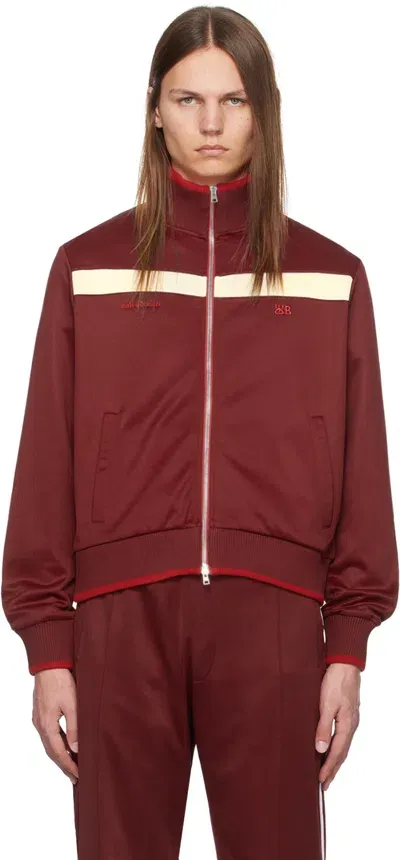 Wales Bonner Burgundy Essence Track Jacket In Bordeaux