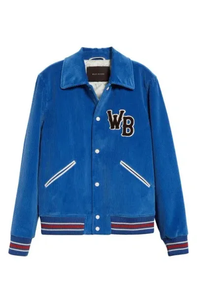 Wales Bonner Homecoming Varsity Casual Jackets, Parka In Blue