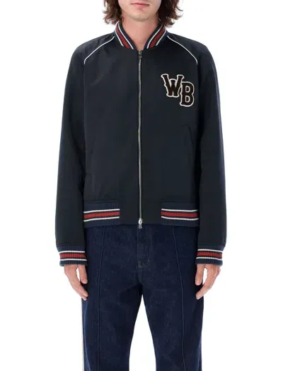 Wales Bonner Marvel Varsity Jacket In Blue