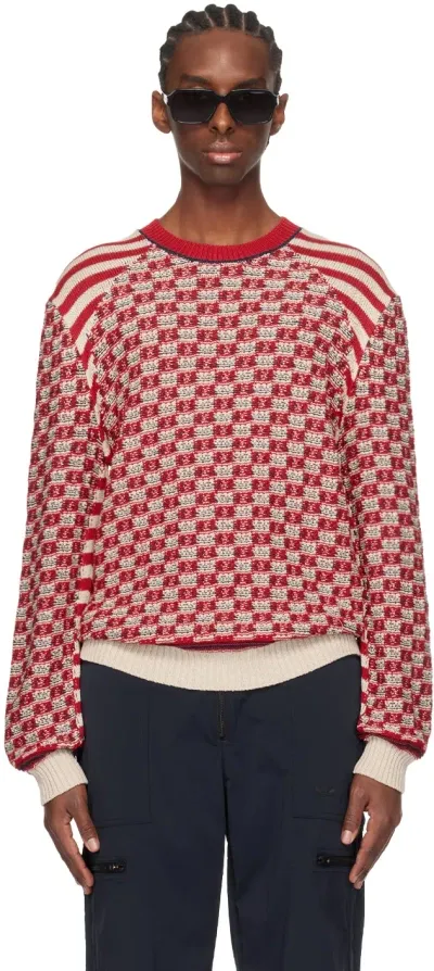 Wales Bonner Red Unity Sweater In Multicolor