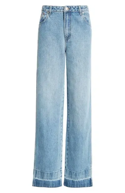 Wales Bonner Saturn Straight Leg Jeans In Light Blue