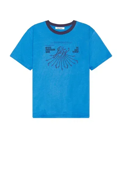 Wales Bonner Saturn T Shirt In Blue