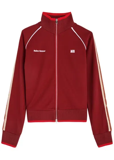 Wales Bonner Shine Logo Jersey Track Jacket In Burgundy