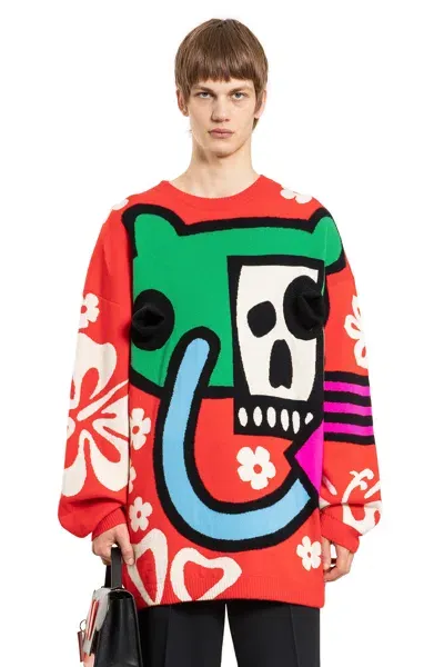 Walter Van Beirendonck Man Red Knitwear