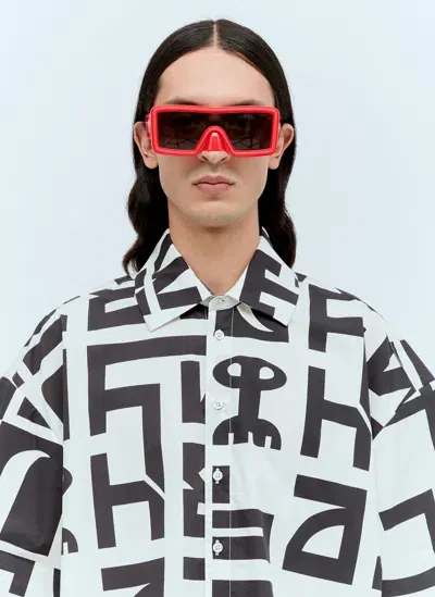 Walter Van Beirendonck Ufo Sunglasses In Red