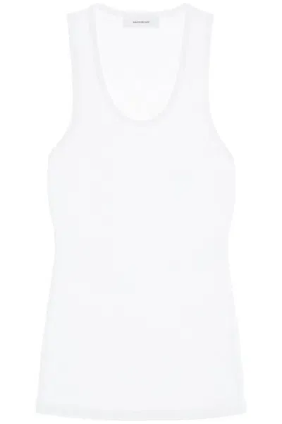 Wardrobe.nyc Ribbed Cotton Jersey Tank Top In White