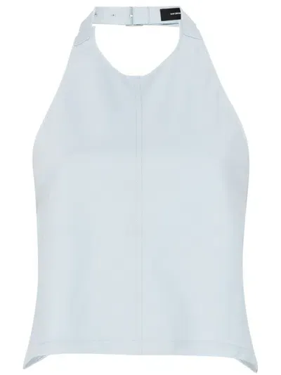 Wardrobe.nyc Backless Halterneck Top In Blue