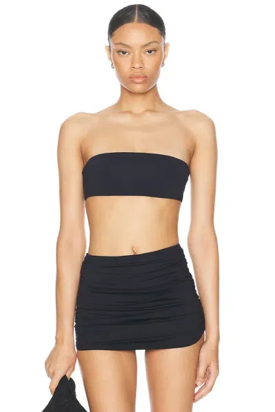 Wardrobe.nyc Bandeau Bikini Top In Black