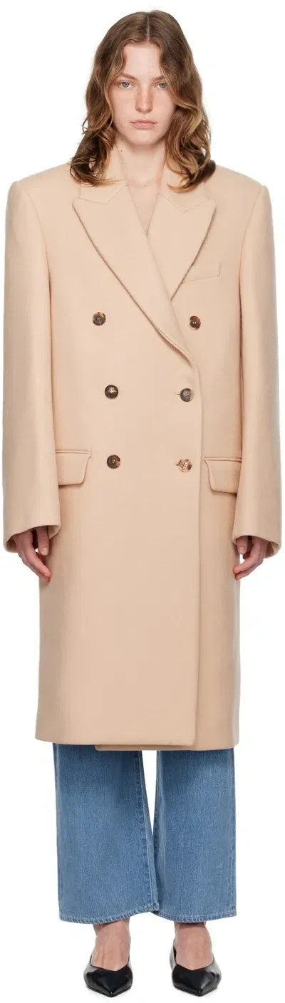 Wardrobe.nyc Beige Hailey Bieber Edition Coat In Biscuit