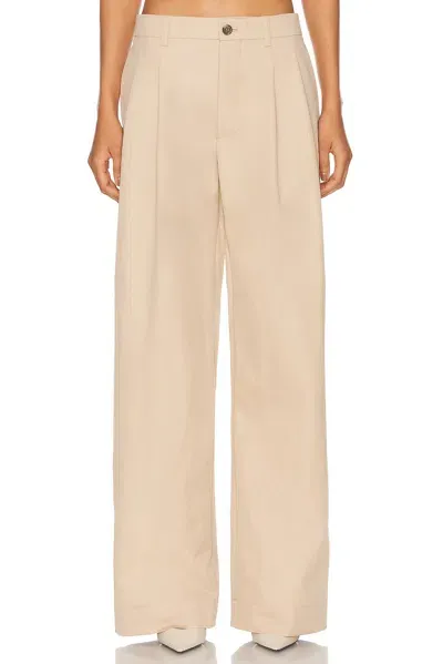 Wardrobe.nyc Wide-leg Cotton Trousers In Khaki