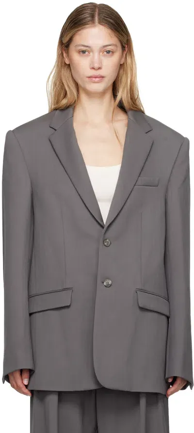 Wardrobe.nyc Gray Oversize Blazer In Slate