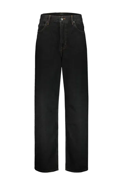 Wardrobe.nyc Low Rise Jean In Blk Black