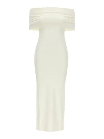 Wardrobe.nyc Off-the-shoulder Dress In Blanco