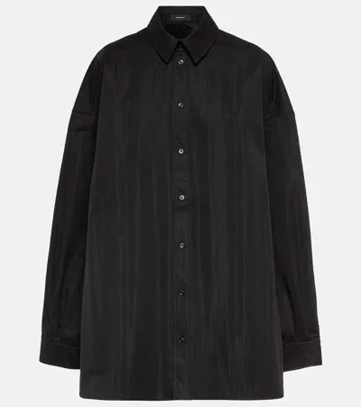 Wardrobe.nyc Oversized Cotton-blend Drill Shirt In Schwarz