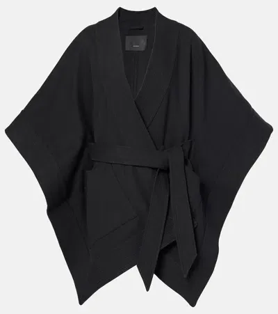 Wardrobe.nyc Belted Cotton Cape In Black