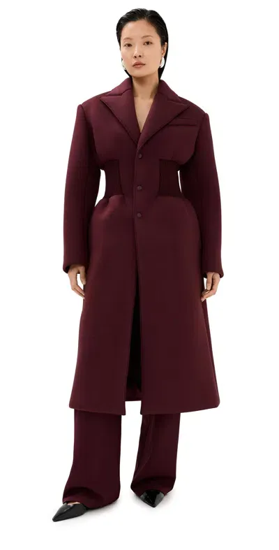 Wardrobe.nyc Wardrobe. Nyc Bonded Jersey Coat Oxblood