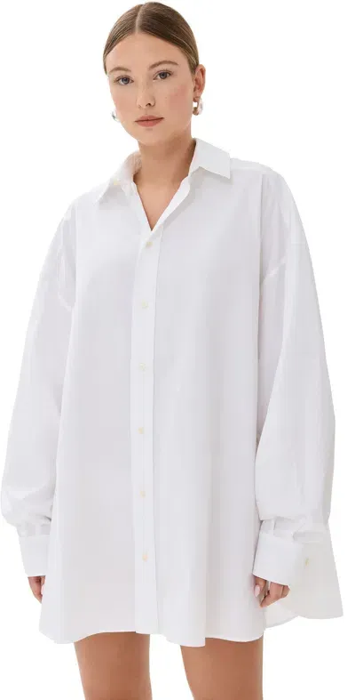 Wardrobe.nyc Wardrobe. Nyc Oversize Shirt Mini Dress White