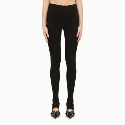 Wardrobe.nyc Zip Details Leggings In Black