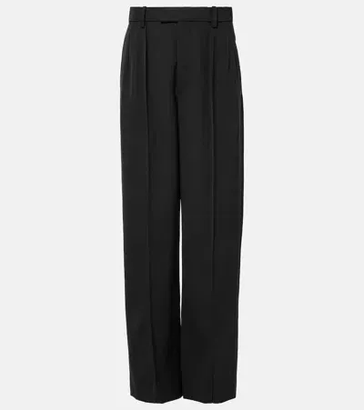 Wardrobe.nyc Wardrobe. Nyc X Rhw Web Wool Wide-leg Pants In Black