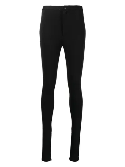 Wardrobe.nyc High-waisted Side-zip Leggings In Black