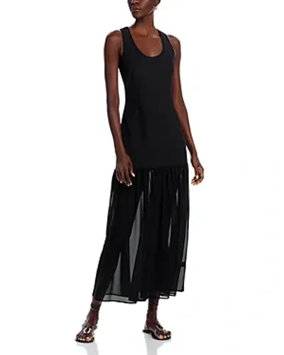 Wayf Eva Drop Waist Maxi Dress In Black