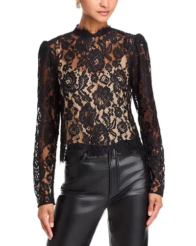 Wayf Nadia Lace Top In Black