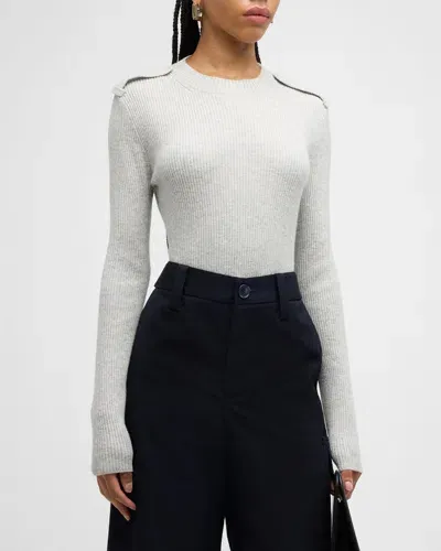 We-ar4 The Downtown Knit Top In Ice Grey