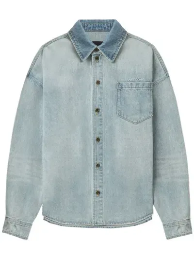 We11 Done Denim Shirt In Blue