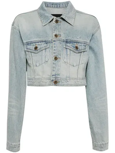 We11 Done Washed Denim Jacket In Blue