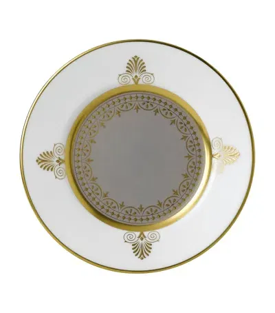 Wedgwood Anthemion Grey Plate In Multi